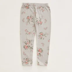 MONROW Kids Elastic Waist Sweats With Floral Print DOVEGREY Store